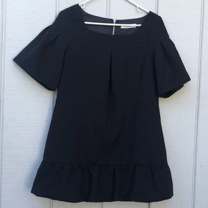 Japan Olive des Olive Black Short Sleeve Blouse